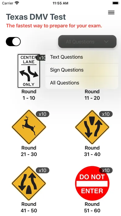 Capturas de tela do Texas DMV Test 2024