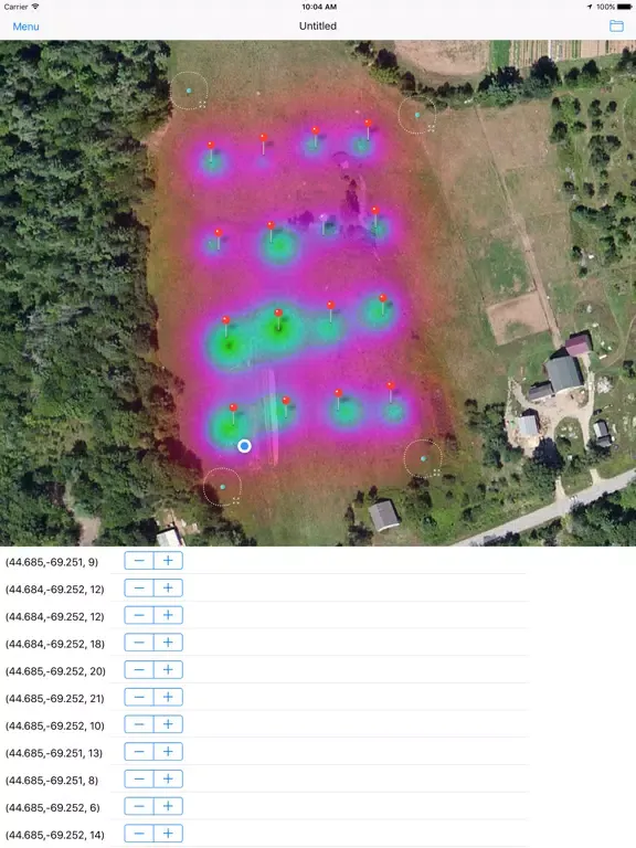 Soil Sampler iPad  Screenshots