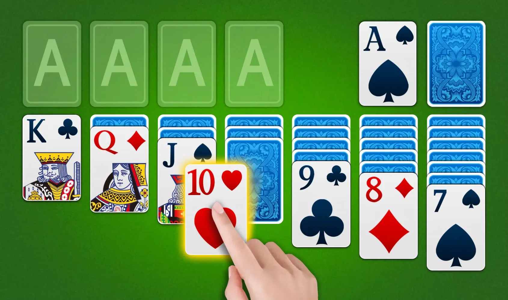 Capturas de tela do Solitaire