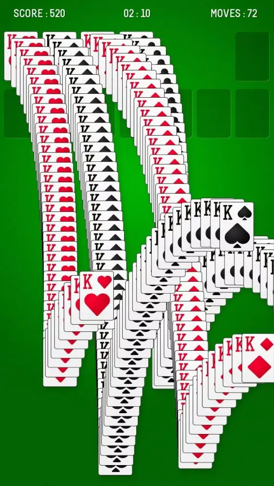 Capturas de tela do Solitaire