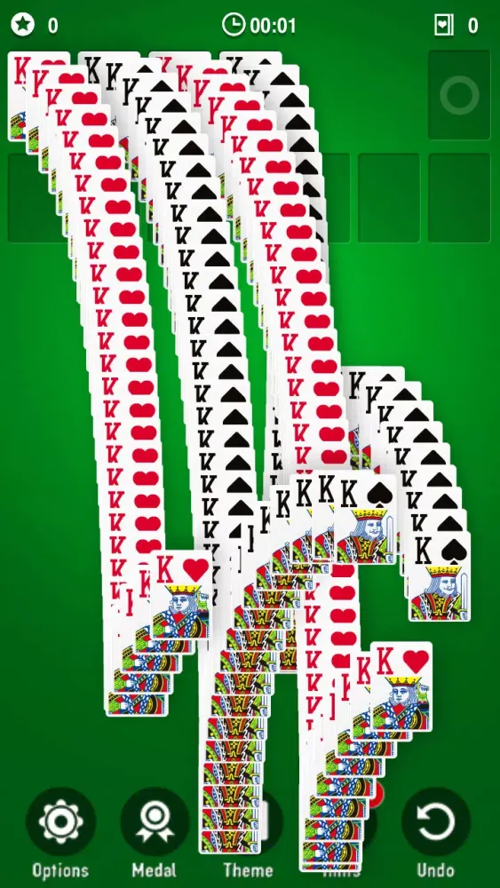 Capturas de tela do Solitaire