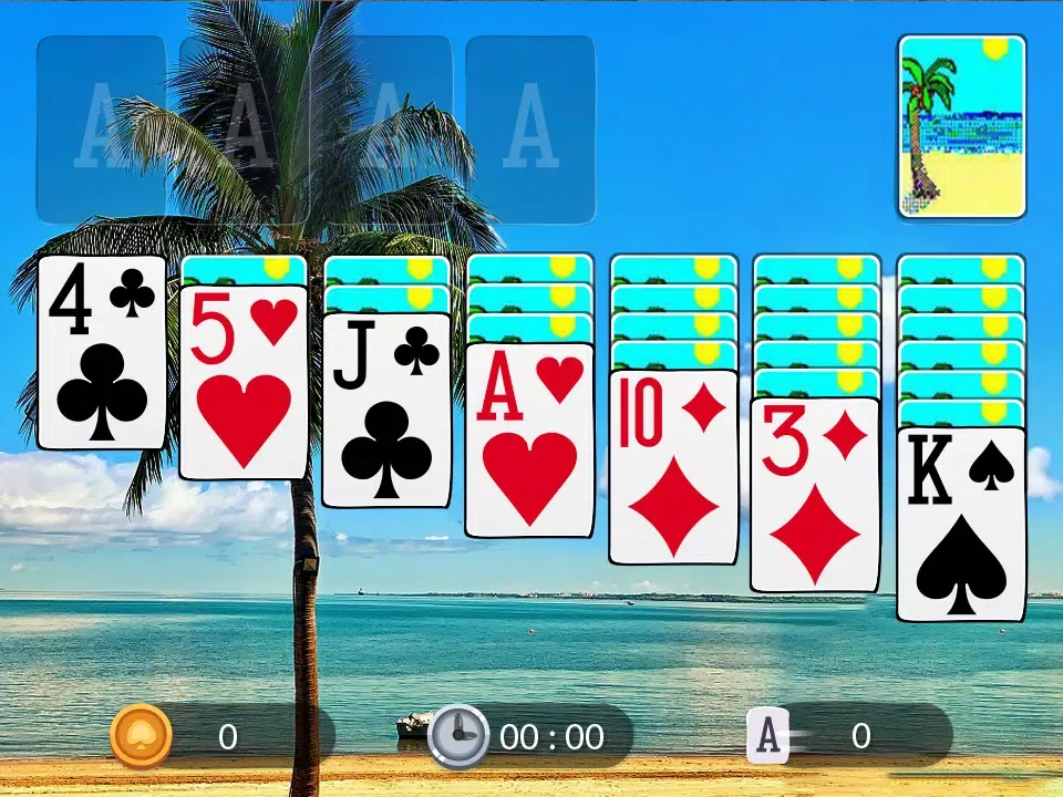 Capturas de tela do Solitaire