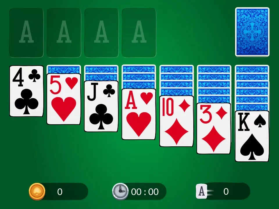 Capturas de tela do Solitaire