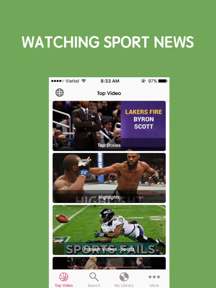 Tangkapan skrin iSport video player for Youtube - watch sport videos news everyday iPad 