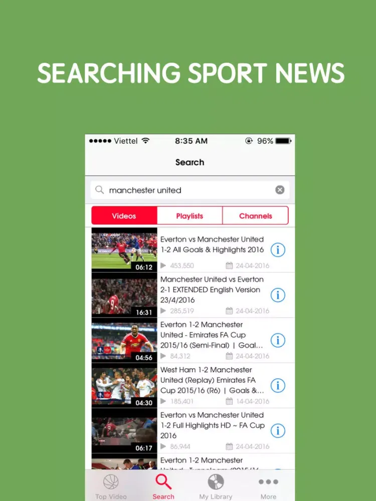 Tangkapan skrin iSport video player for Youtube - watch sport videos news everyday iPad 