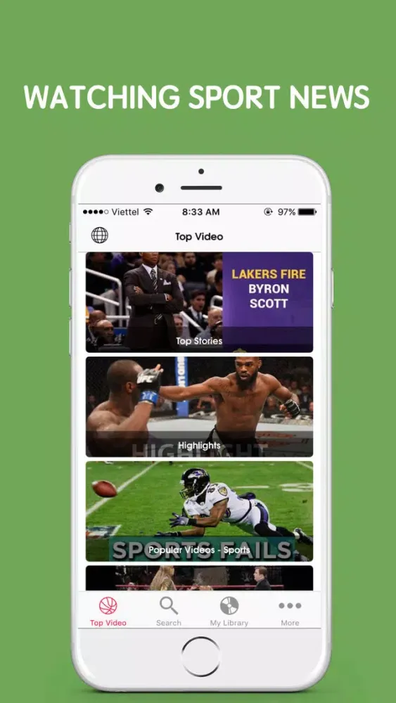 Tangkapan skrin iSport video player for Youtube - watch sport videos news everyday