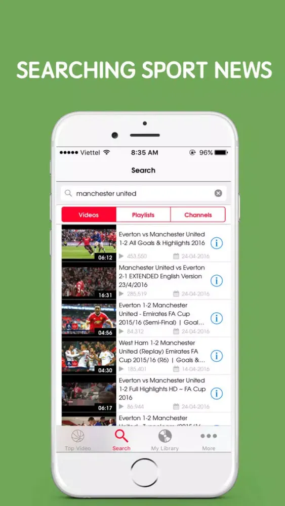 Tangkapan skrin iSport video player for Youtube - watch sport videos news everyday