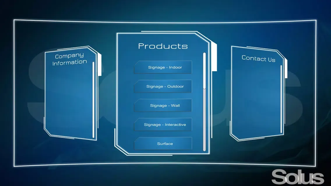 Tangkapan layar SOLUS Product Info