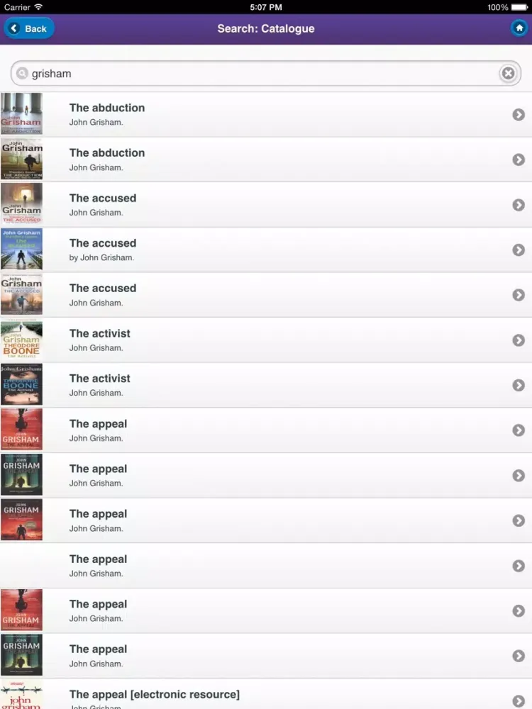 South Lanarkshire Libraries iPad  Screenshots