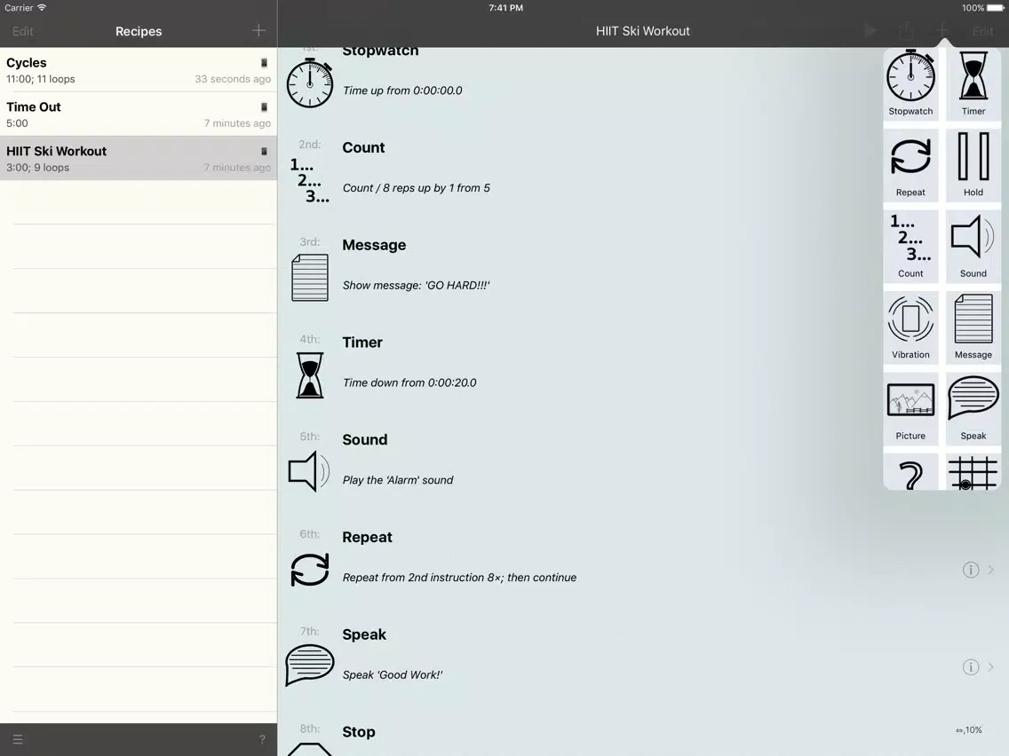 Capturas de tela do The Time Writer iPad 