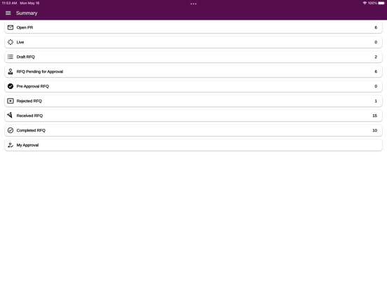 ภาพหน้าจอของ Discus Procure iPad 