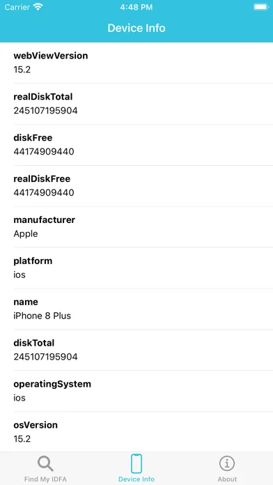 Captures d'écran de FindMyIDFA