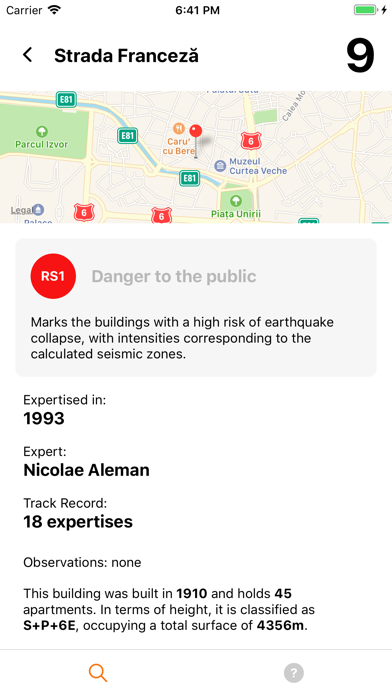 Zrzuty ekranu Bucharest Seismic Risk