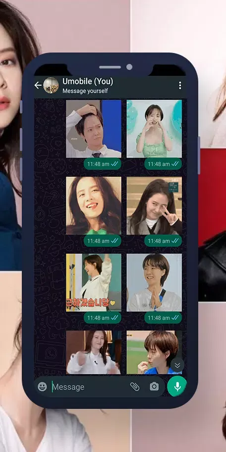 Song Ji-hyo Animated WASticker Screenshots