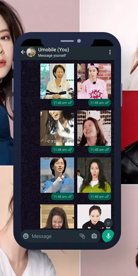 Song Ji-hyo Animated WASticker Screenshots