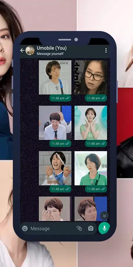 Song Ji-hyo Animated WASticker Screenshots