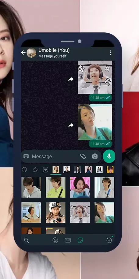 Song Ji-hyo Animated WASticker Screenshots