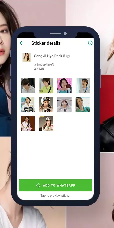 Song Ji-hyo Animated WASticker Screenshots