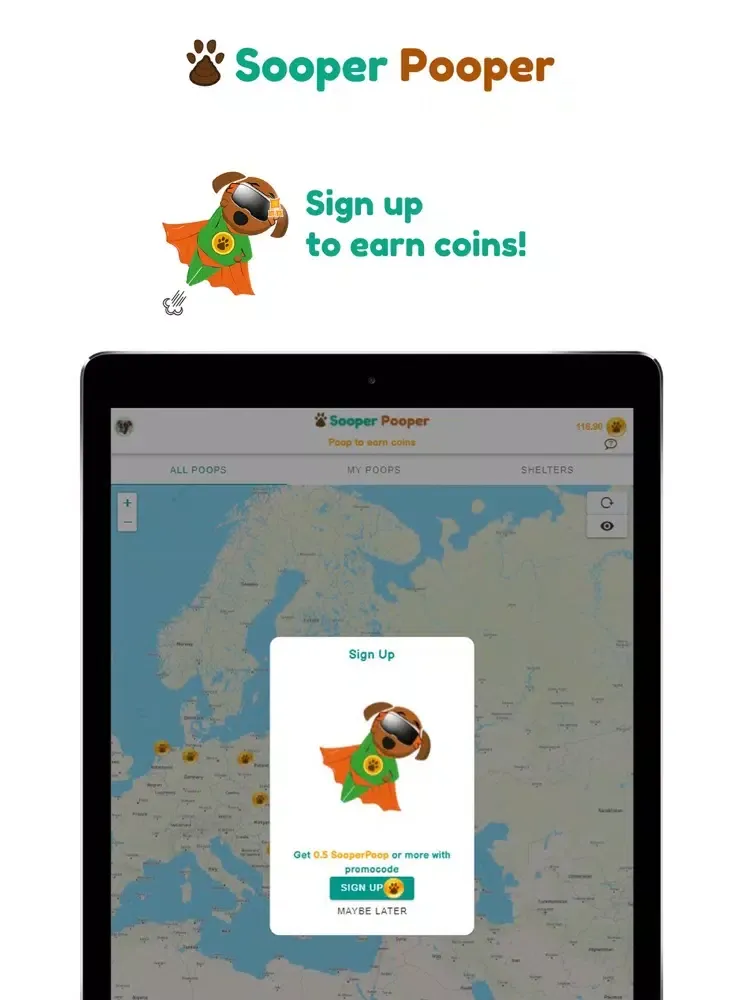 Captures d'écran de Sooper Pooper iPad 