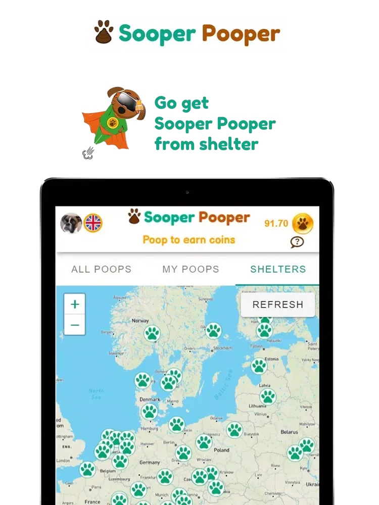 Captures d'écran de Sooper Pooper iPad 