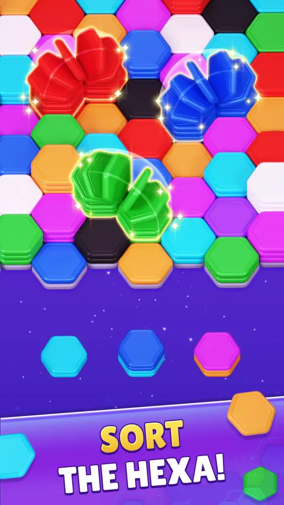Color Hexa Sort Puzzle Game Screenshots