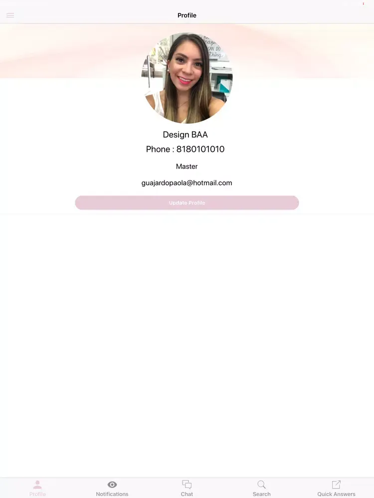 Capturas de tela do BeautyPro App iPad 