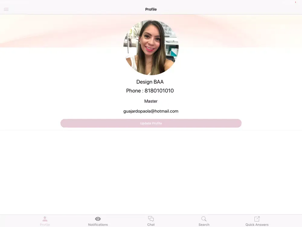 Capturas de tela do BeautyPro App iPad 