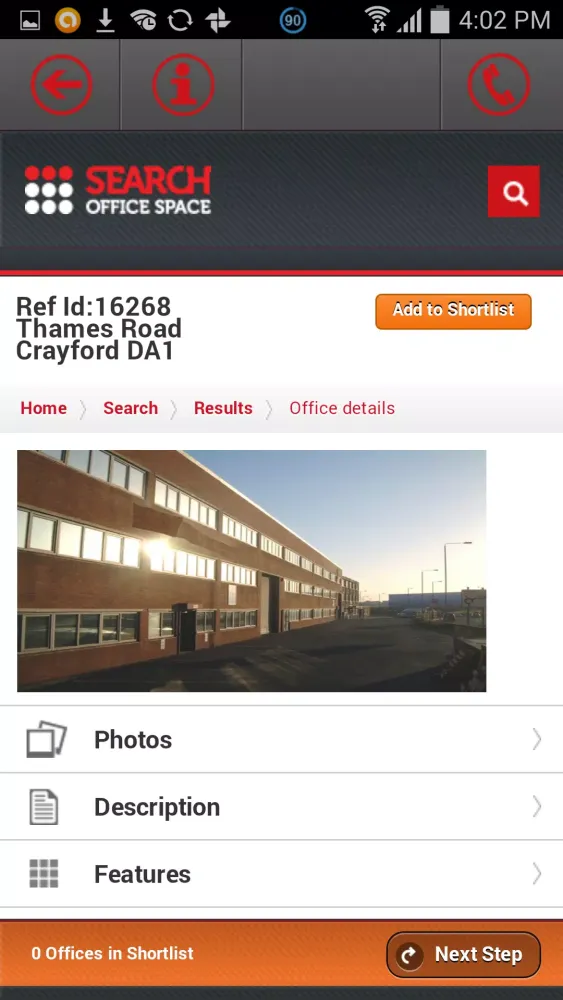 Search Office Space Screenshots