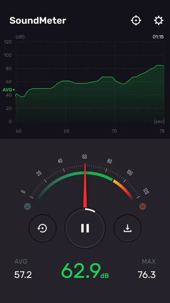 Captures d'écran de dB Sound Meter: Decibel Camera