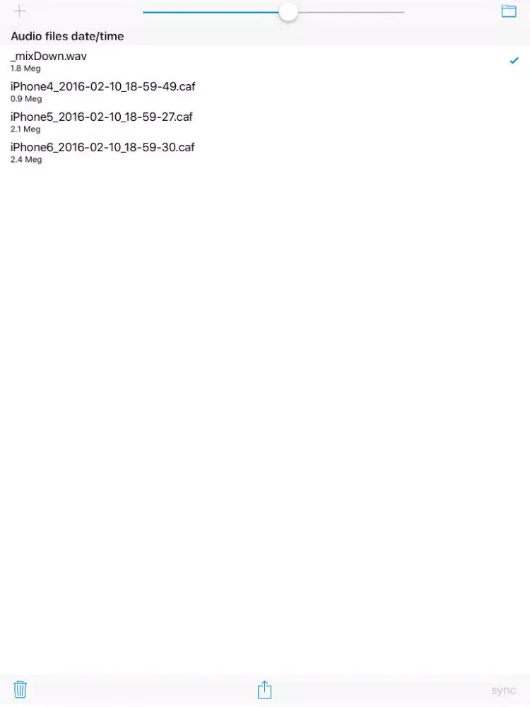 Sound Sync'd Recorder iPad  스크린샷