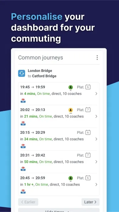 Captures d'écran de Southeastern: Train tickets