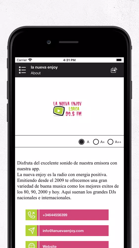 Screenshot di la nueva enjoy
