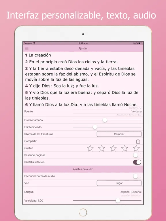 Biblia de la Mujer en Audio iPad  Screenshots