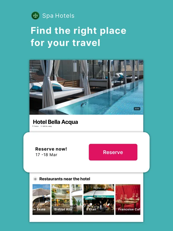Capturas de pantalla de Hotels and Spas near me iPad 