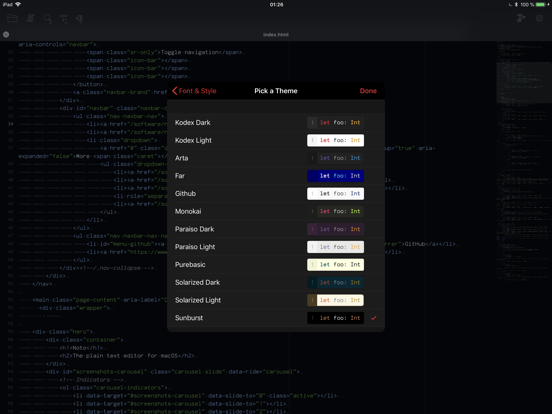 Screenshot di Kodex iPad 