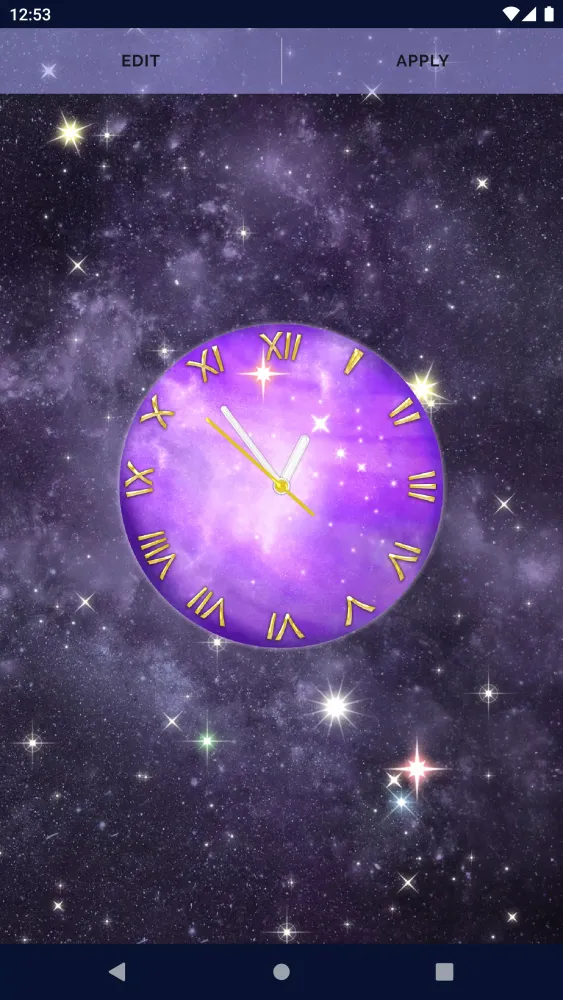 ภาพหน้าจอของ Space Clock Live Wallpaper