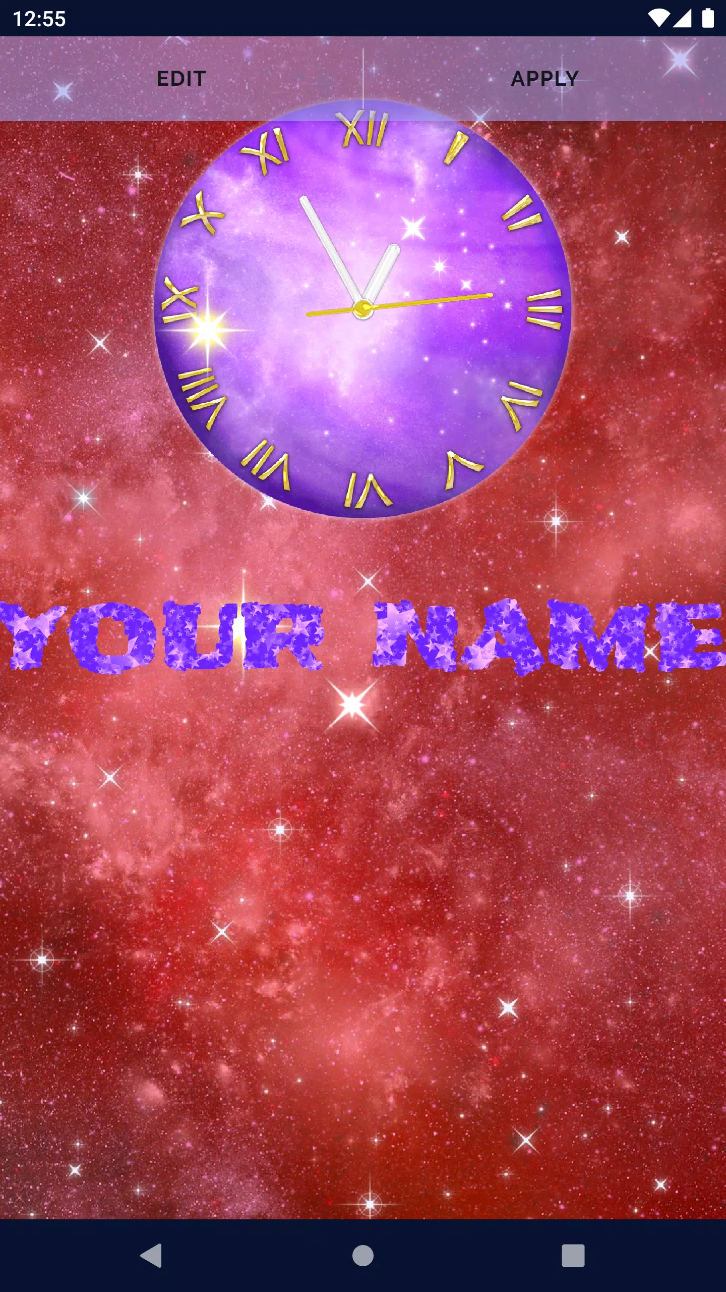 Space Clock Live Wallpaper Screenshots