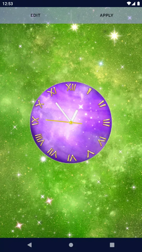 ภาพหน้าจอของ Space Clock Live Wallpaper