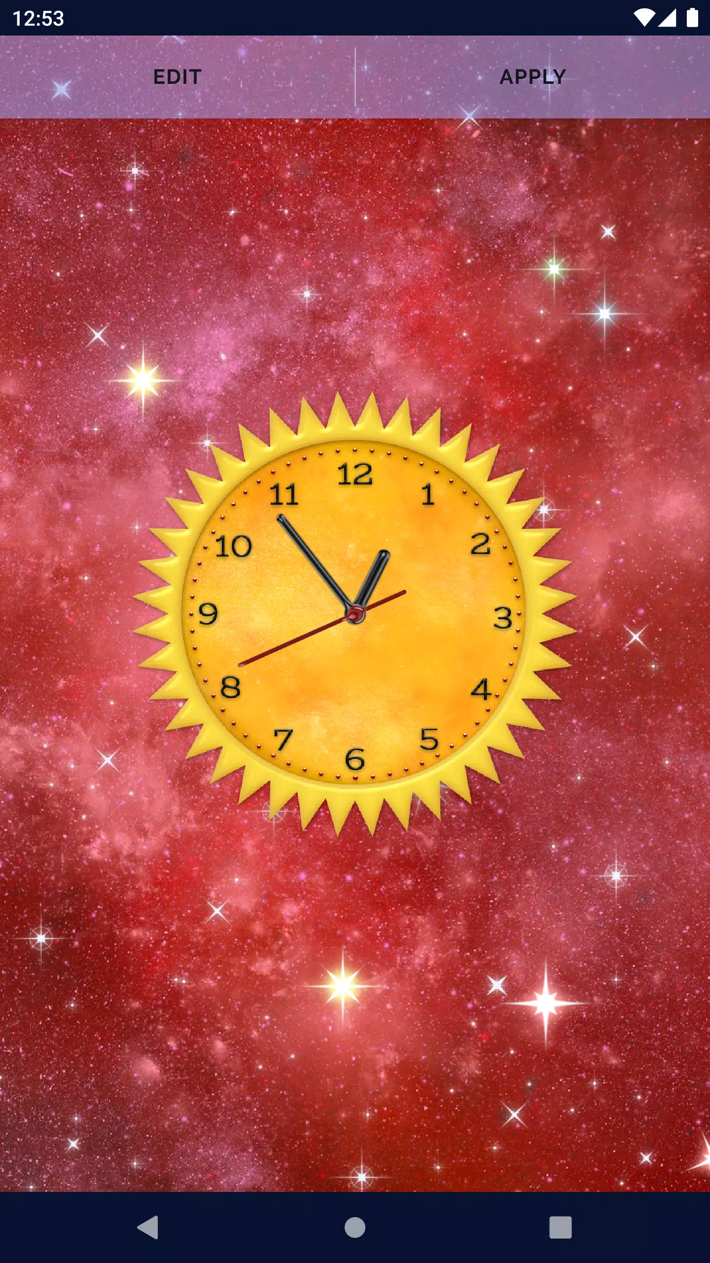 Space Clock Live Wallpaper Screenshots