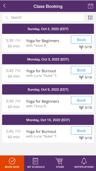 Screenshot di Space Yoga + Wellness Studio
