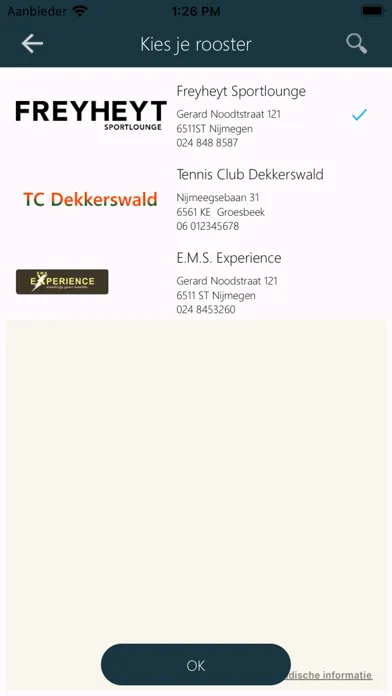 Screenshot di SpaceTime Sports & Scheduling