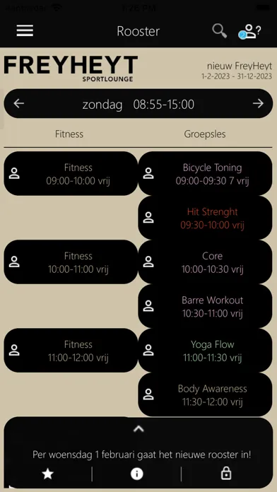 Screenshot di SpaceTime Sports & Scheduling