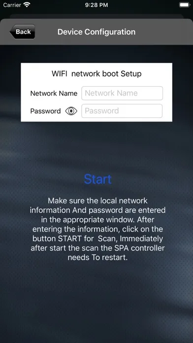 Tangkapan layar Spa control