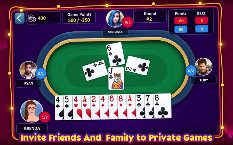 Captures d'écran de Spades: Casino Card Game