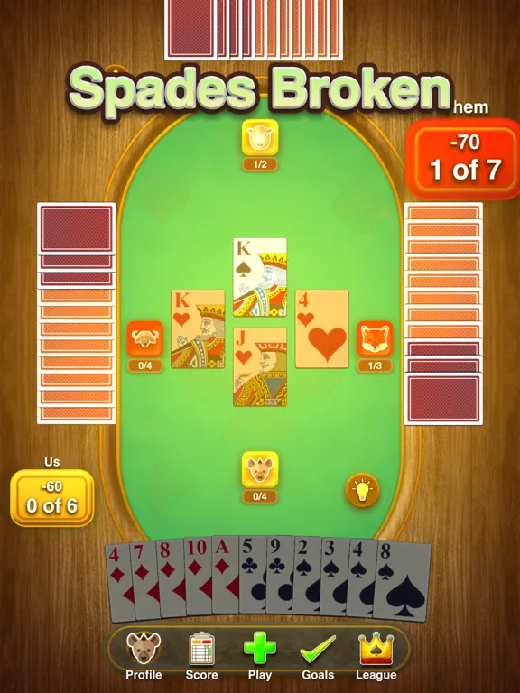 Spades + Classic Card Game iPad 应用截图