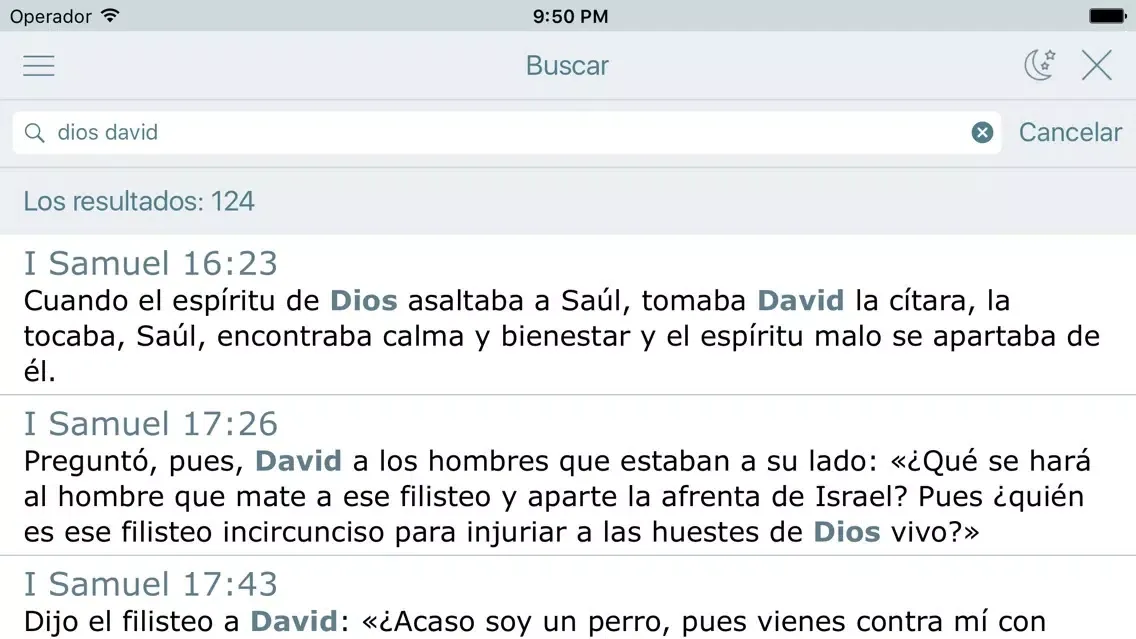 Capturas de pantalla de La Biblia con Apócrifos (Bible in Spanish)