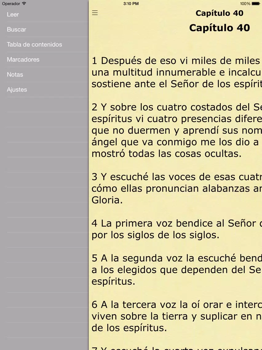 Tangkapan skrin Libro de Enoc (The Book of Enoch in Spanish) iPad 