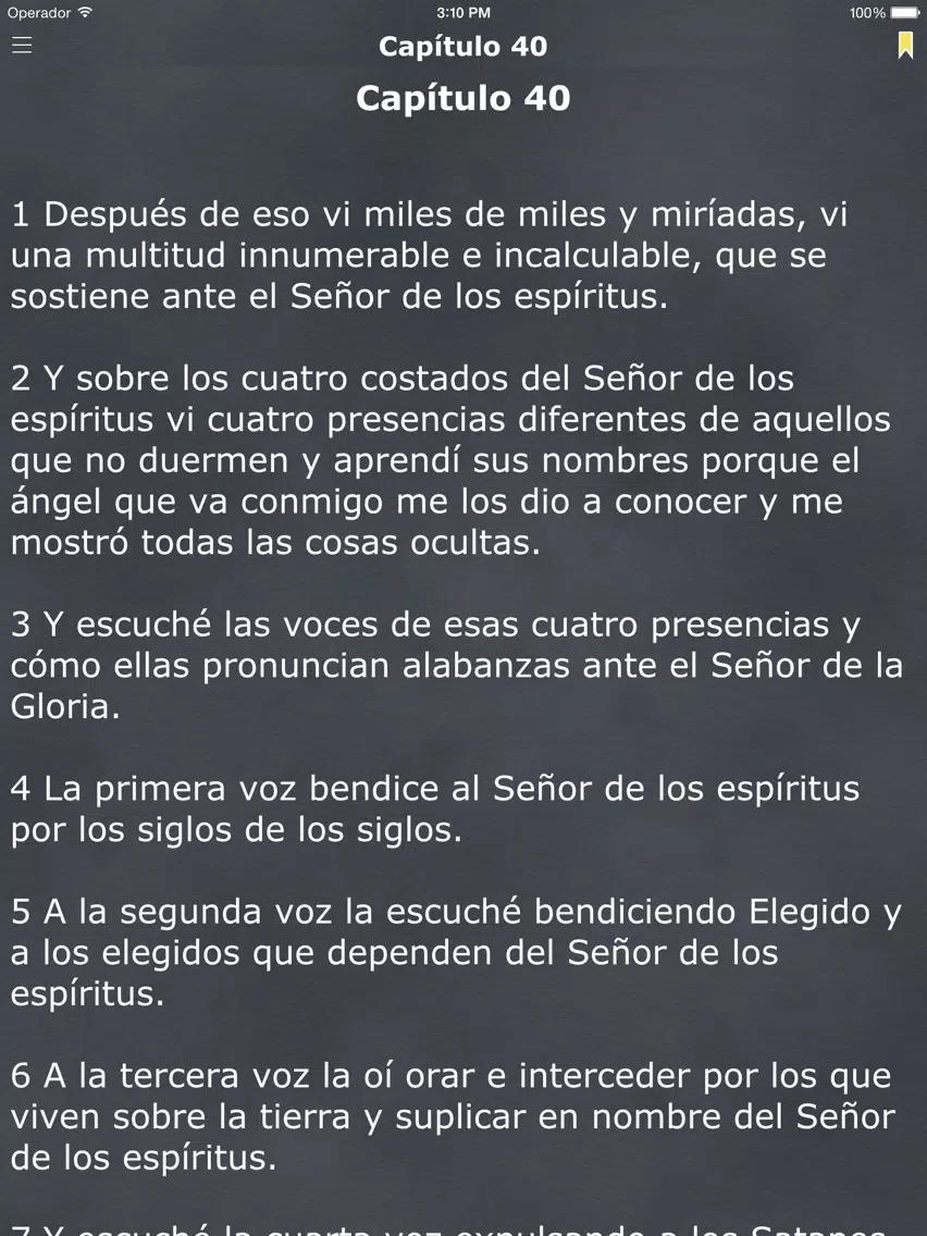 Tangkapan skrin Libro de Enoc (The Book of Enoch in Spanish) iPad 
