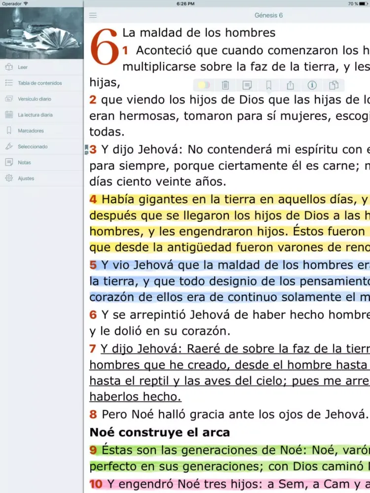 Antiguo Testamento. La Santa Biblia (Reina Valera) iPad  স্ক্রিনশট