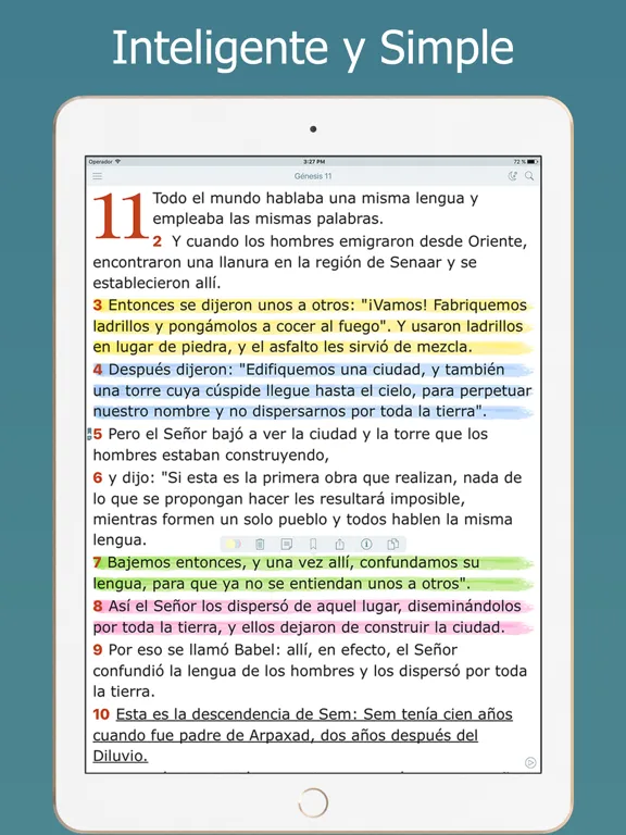 Tangkapan layar La Santa Biblia Católica Audio iPad 